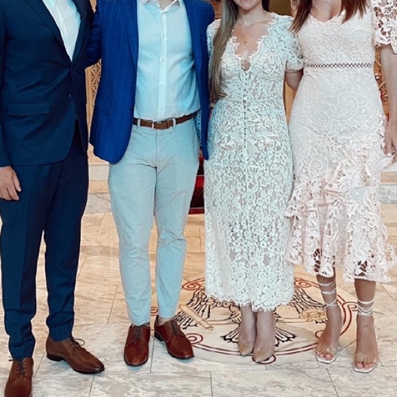 Self Portrait Camellia dress crystal lace UK8 - Picture 15 of 16